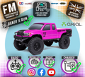 Axial - 1/24 SCX24 Base Camp 4WD Rock Crawler RTR w/Battery, Charger & Radio Set - Pink - C-AXI-1219T3