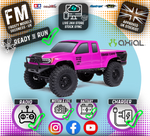 Axial - 1/24 SCX24 Base Camp 4WD Rock Crawler RTR w/Battery, Charger & Radio Set - Pink - C-AXI-1219T3