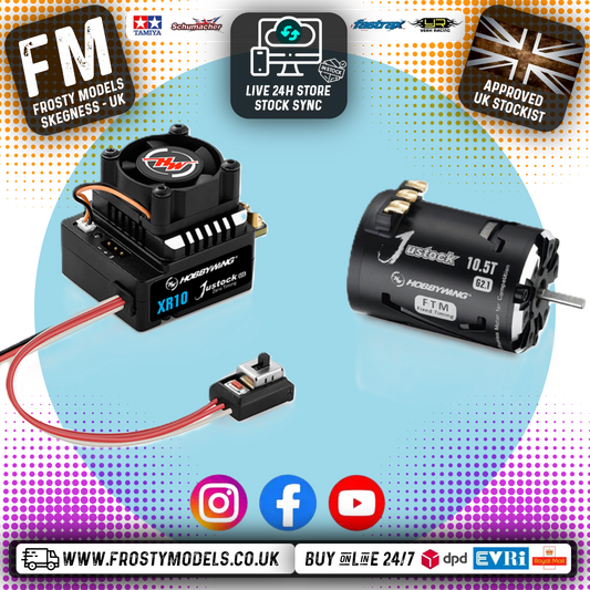 HOBBYWING - Justock Combo JS6 G3S ESC + G2.1 21.5T Motor - HW38020373 (For 1/10th & 1/12th Car and Buggy zero-timing (blinky) competitions)