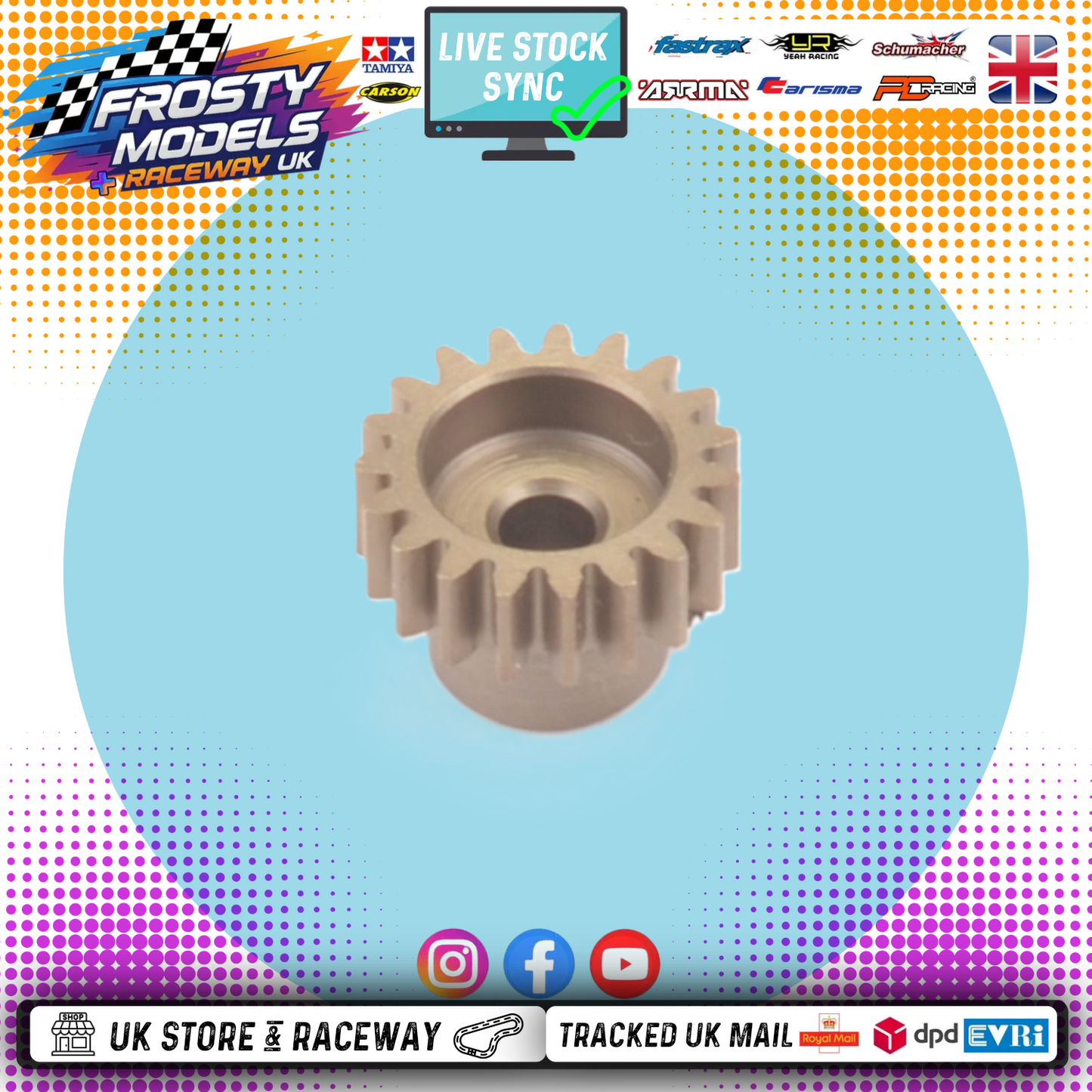 Schumacher - RC MOTOR PINION - STEEL ALLOY (0.6 MOD) 16-24T FOR TAMIYA/FTX - MULTI LISTING