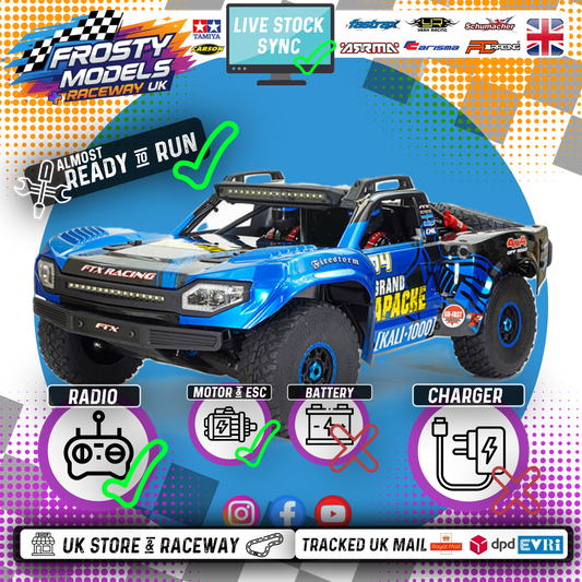 FTX - GRAND APACHE 1/7 BRUSHLESS 8S TROPHY TRUCK - BLUE (RTR Just add Battery & Charger) FTX5489B