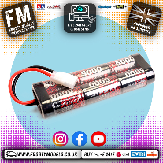 ENRICH POWER 6 CELL RC BATTERY STICK PACK - 5000mAh - 7.2V NIMH W/TAMIYA PLUG - FITS TT01E + OTHERS
