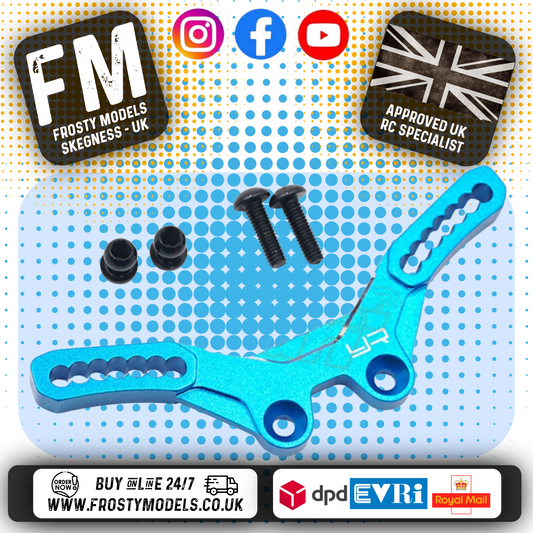 YEAH RACING - Tamiya M07 Aluminum Rear Damper Stay BLUE - TAMC-026BU