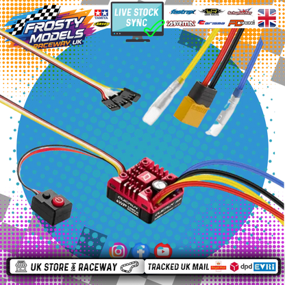 HOBBYWING - QUICRUN WP 1080 G2 - 1/10 On/Off Road BRUSHED ESC (WITH XT60 PLUG) HW30120202 (IDEAL FOR TRUCKS & CRALWERS WITH 'REAL DRIVE' MODE)