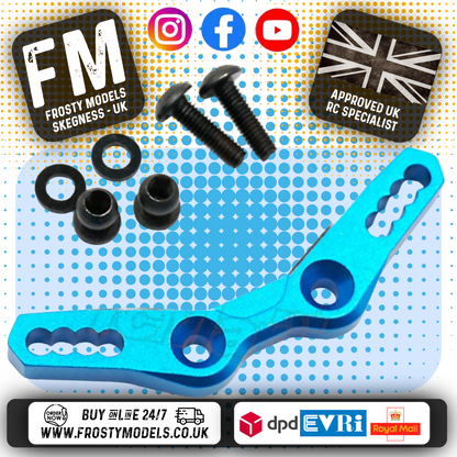 YEAH RACING - Tamiya M07 Aluminum Front Damper Stay BLUE - TAMC-025BU