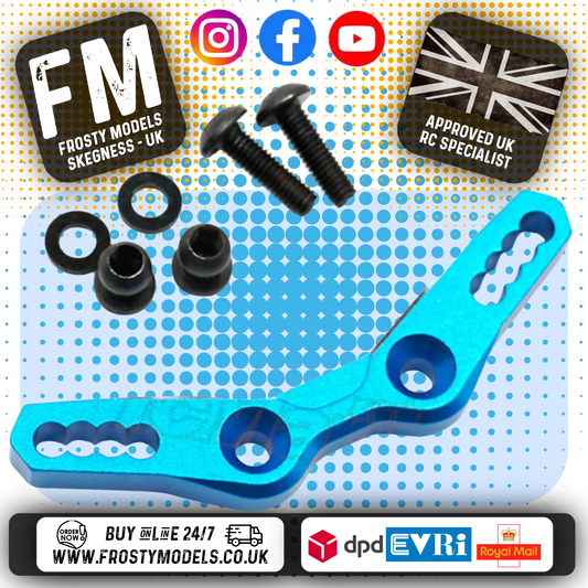 YEAH RACING - Tamiya M07 Aluminum Front Damper Stay BLUE - TAMC-025BU