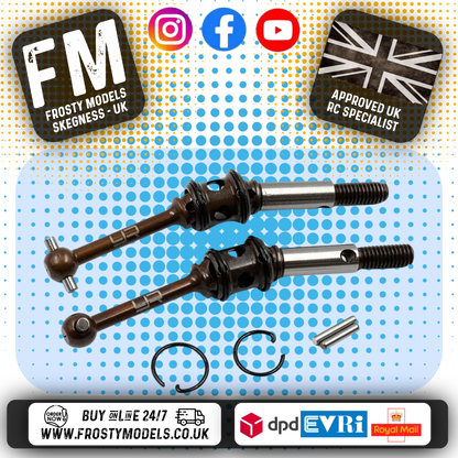 YEAH RACING - Spring Drive Shaft Set Spring Steel For Tamiya M03/M04/M05/M06 Ver.2/MB-01 - TAMC-016