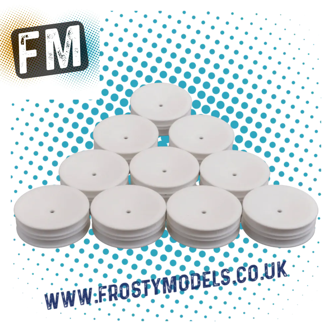 SCHUMACHER 1/10 RC BUGGY WHEELS - HEX FRONT - 2WD SLIM - WHITE - (10PC) U7466