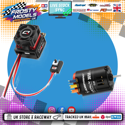 HOBBYWING - QR Brushless ESC COMBO QR10BL60-SD G2+QR3650SD 25.5T MOTOR G2 HW30803204 (Perfect for 1/12 - 1/10 Cars & Minis)