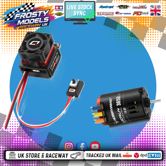 HOBBYWING - QR Brushless ESC COMBO QR10BL60-SD G2+QR3650SD 25.5T MOTOR G2 HW30803204 (Perfect for 1/12 - 1/10 Cars & Minis)