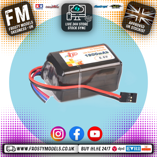 Intellect - Radio TX / Rx LiFe 1900mAh 1C 2S SQ Hump - Size: 32x31.8x55.5mm - IPLFP753048-2S2P