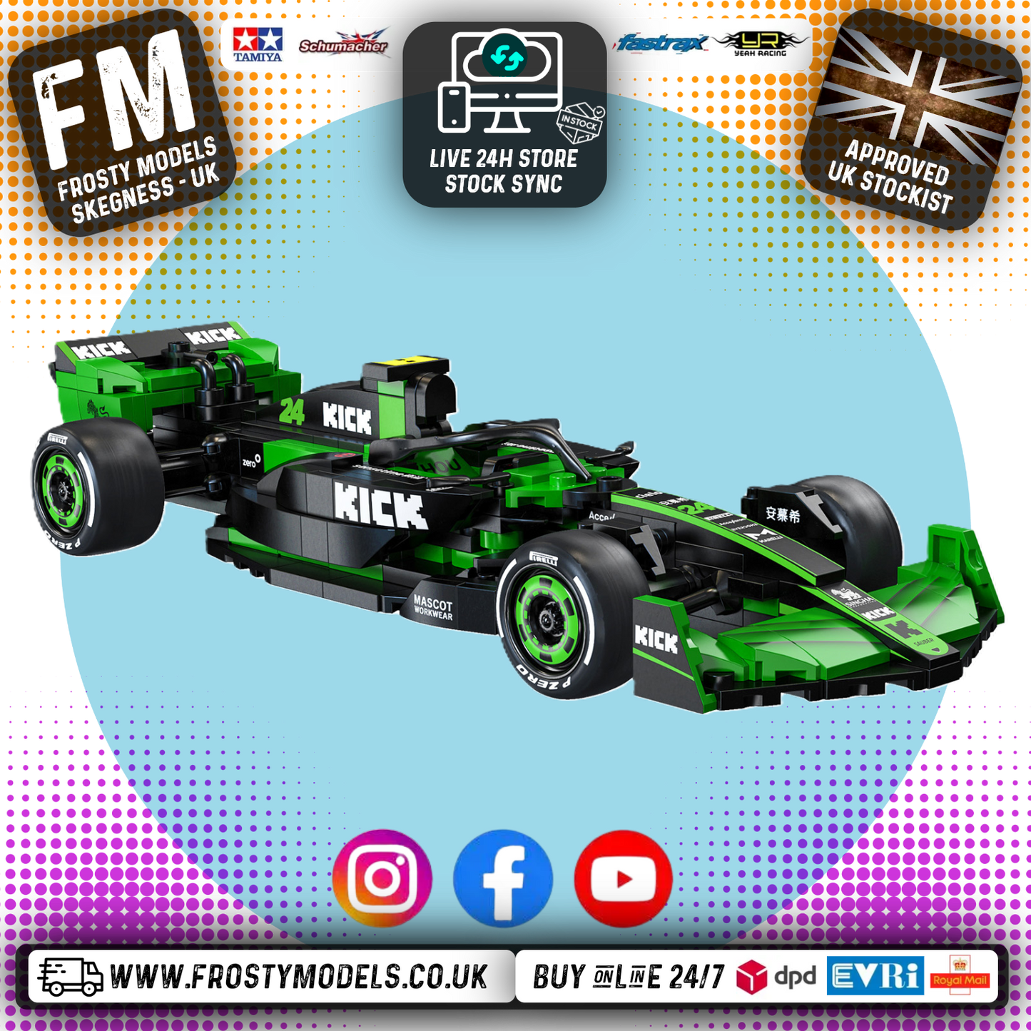 Cada - KICK Sauber F1 Team C44 (2024) - 314 pcs - Brick Assembly Model C55032W