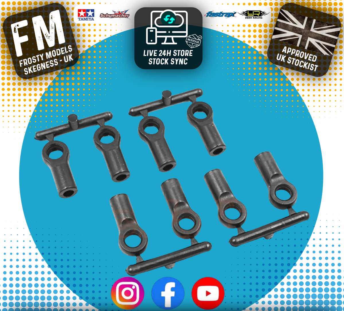 Yeah Racing - M3 Plastic Ball Joint End 4.8 x 13mm 8pcs - YA-0553