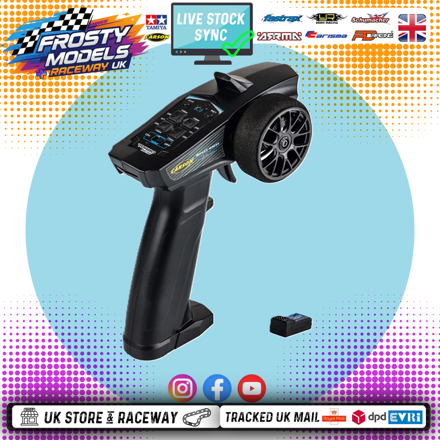Carson - Reflex Wheel Start 2.4G RC Radio Black & Receiver - C500102