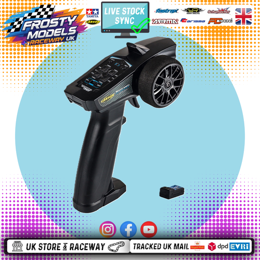 Carson - Reflex Wheel Start 2.4G RC Radio Black & Receiver - C500102 (Recommended for First time Racer! Has TH/ST Dual Rate Locks)