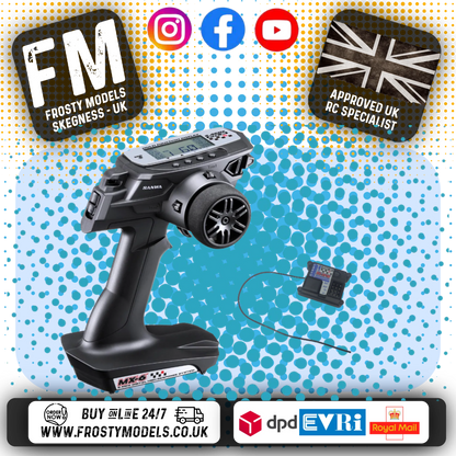SANWA - STEERING WHEEL RADIO SET 3CH - MX-6 RC 2.4GHZ FH-E & RX-391W - SA101A32571A