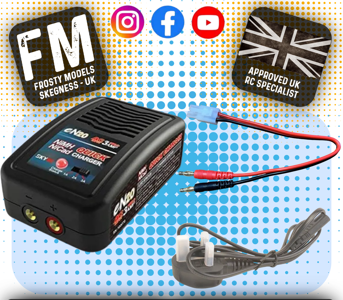 SKY RC - eN20 AC Battery Charger Nimh/NiCad (3Amp) 20W 4-8cells - (4.8v / 7.2v) SK-100070