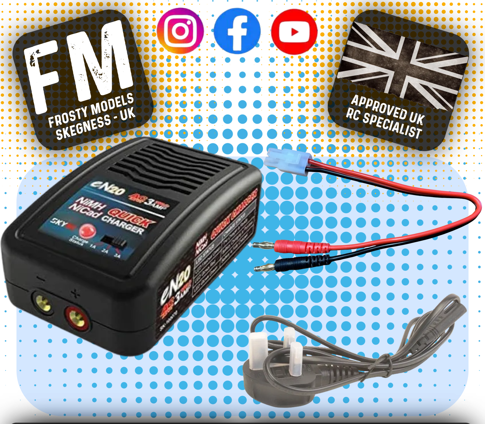 SKY RC - eN20 AC Battery Charger Nimh/NiCad (3Amp) 20W 4-8cells - (4.8v / 7.2v) SK-100070