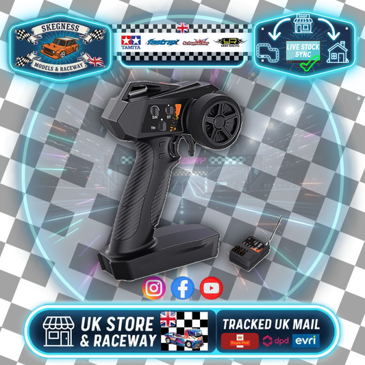 PD Racing - Radio System 3Ch 2.4GHz RX & TX (Ideal for Beginner Racer) BX300 (has 50/75/100% Speed Limit Switch & Dual Rate Steering)