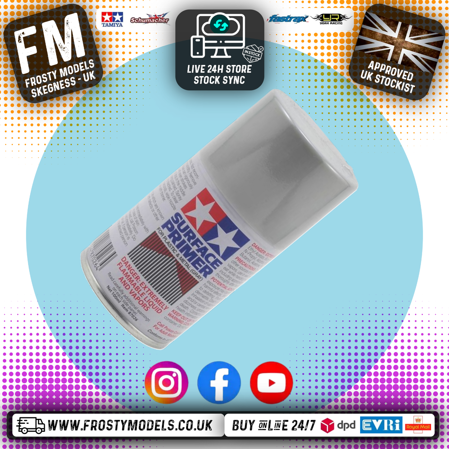 Tamiya - Surface Primer for Plastic & Metal (Grey)  - 87026