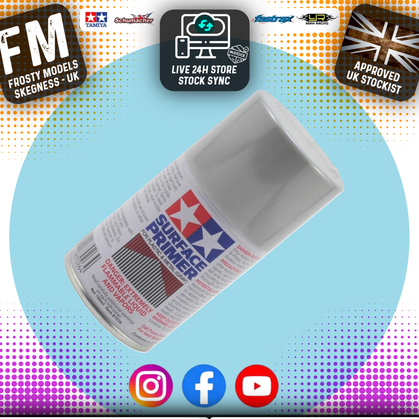 Tamiya - Surface Primer for Plastic & Metal (Grey)  - 87026