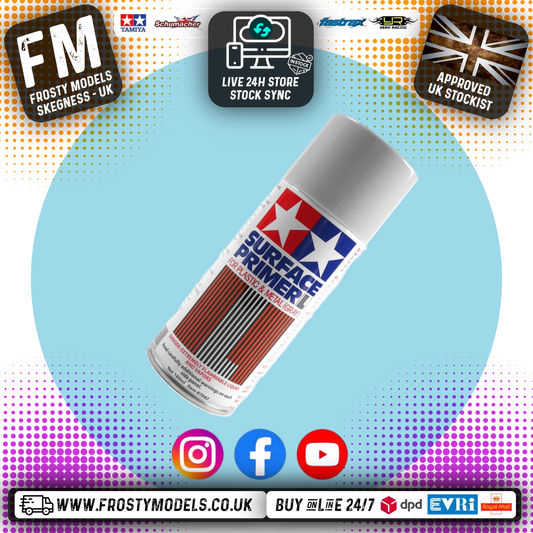 Tamiya - Surface Model ABS / Wood / Metal Spray Primer L Grey - 87042 (180ML)
