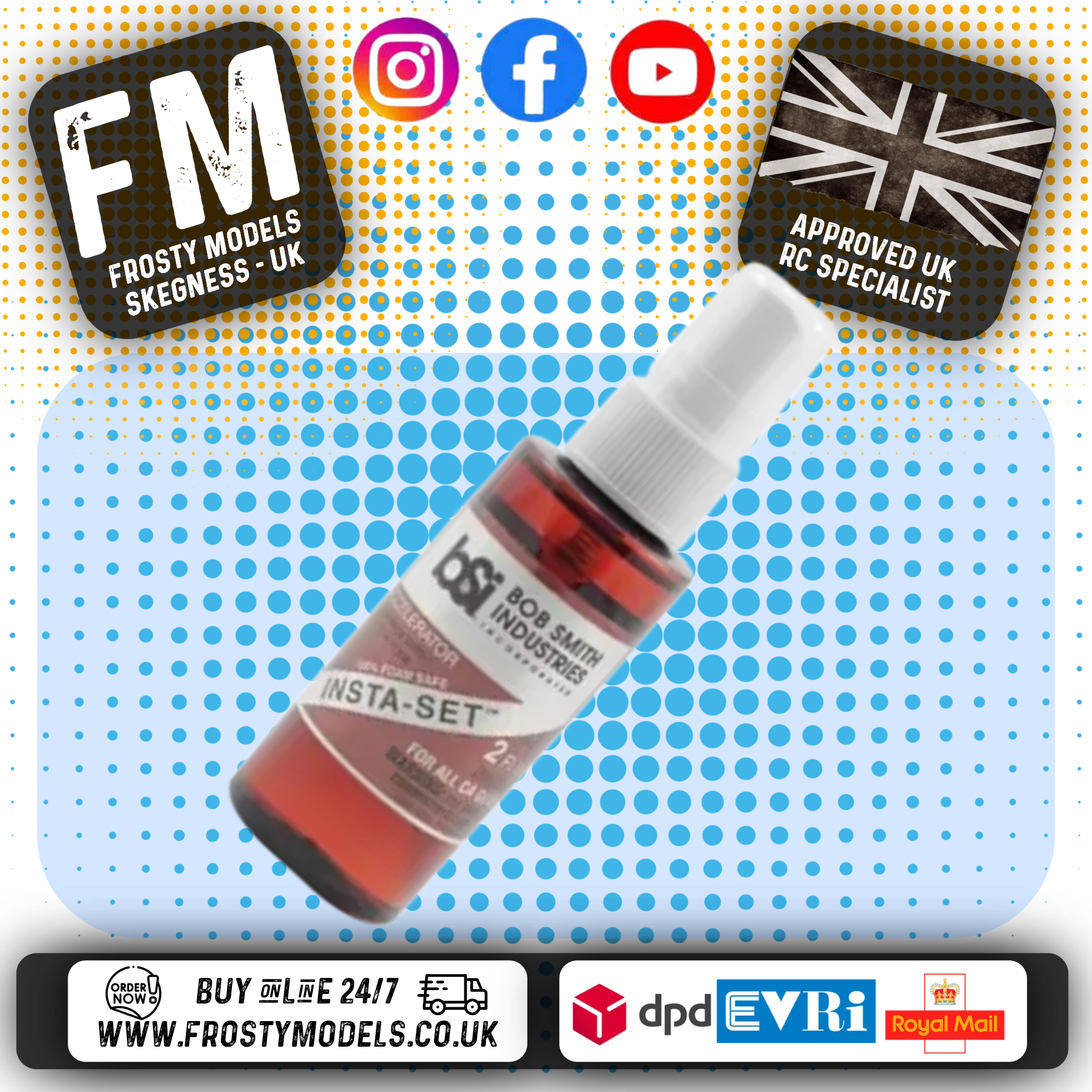 Bob Smith - Insta-Set CA Glue Activator Accelerator Pump - 2oz - BSI151