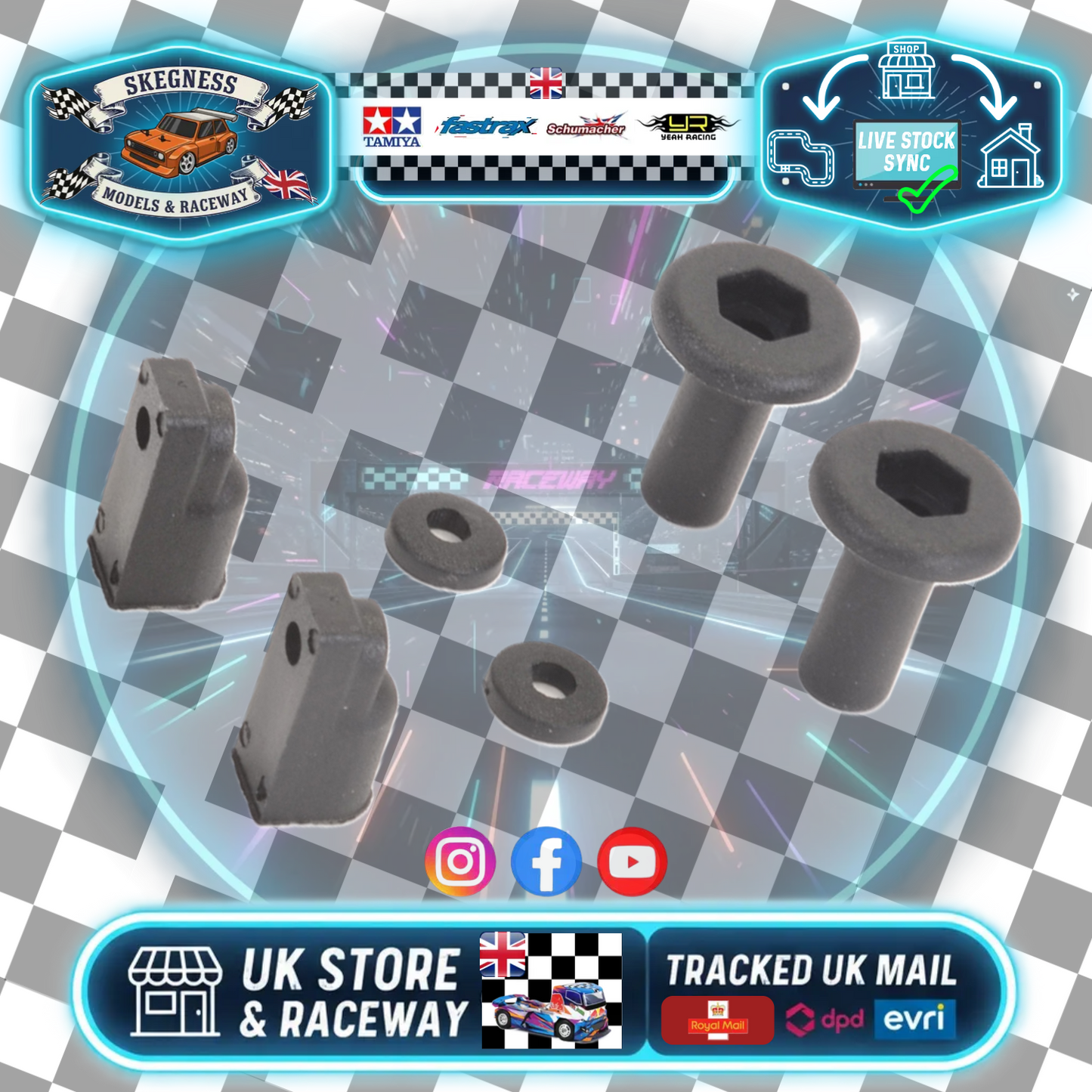 Schumacher - Atom  / Supastox / Kamtec Mini Racer Bumper & Servo Mount Kit - U4852