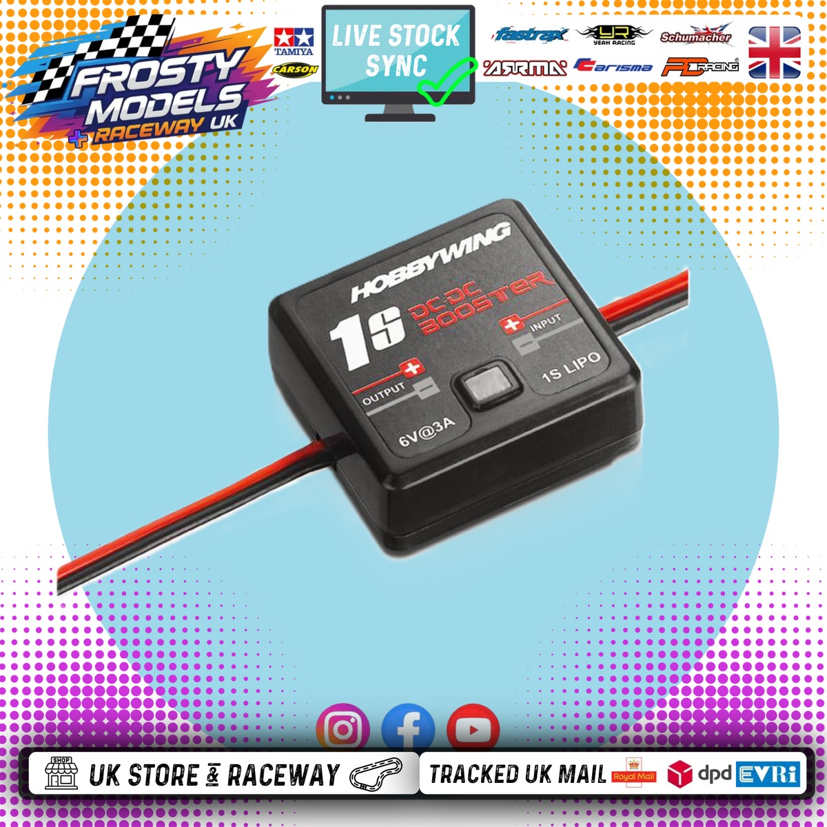 Hobbywing - 1S - DC/DC-BEC - Booster (Allows a 2S ESC to run 1S - giving 3A 6v to the receiver - HW30600400001
