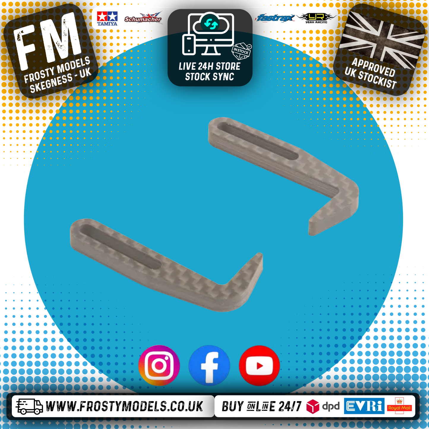 Schumacher C/F Lipo Hook - Mi8, FT8, Mi9, Neon (pr) U8323