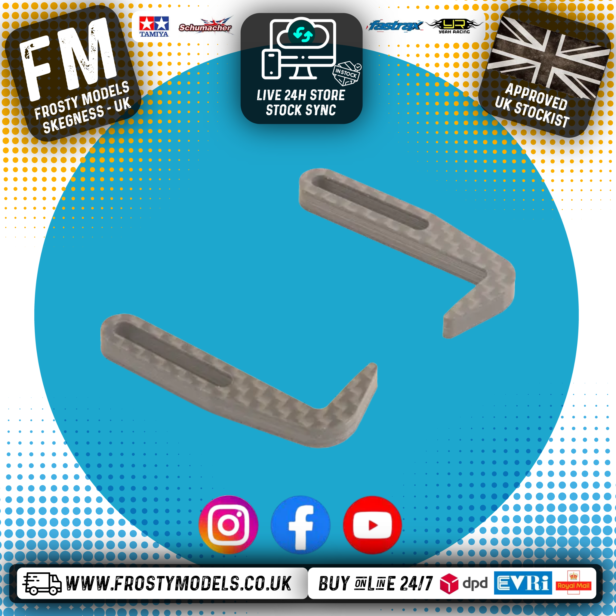 Schumacher C/F Lipo Hook - Mi8, FT8, Mi9, Neon (pr) U8323