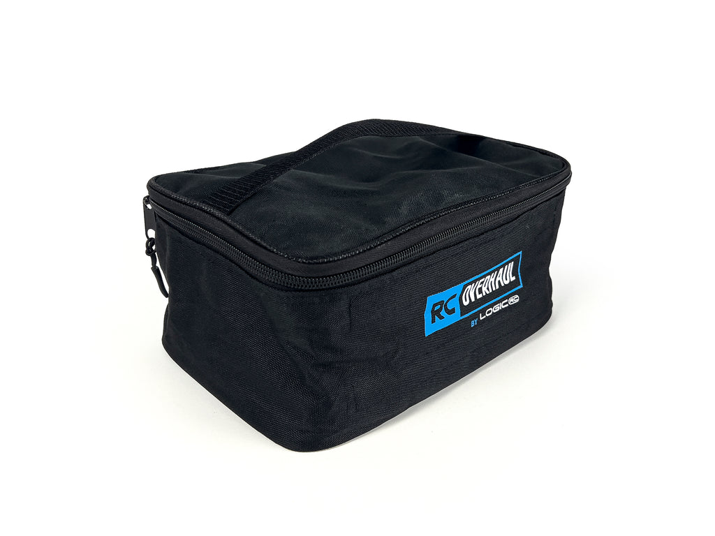 RC OVERHAUL -  CHARGER / TOOLS / RADIO CARRY BAG w/Compartments (25 x 15 x 10cm) (Fits into Hauler Bag- tools not included)