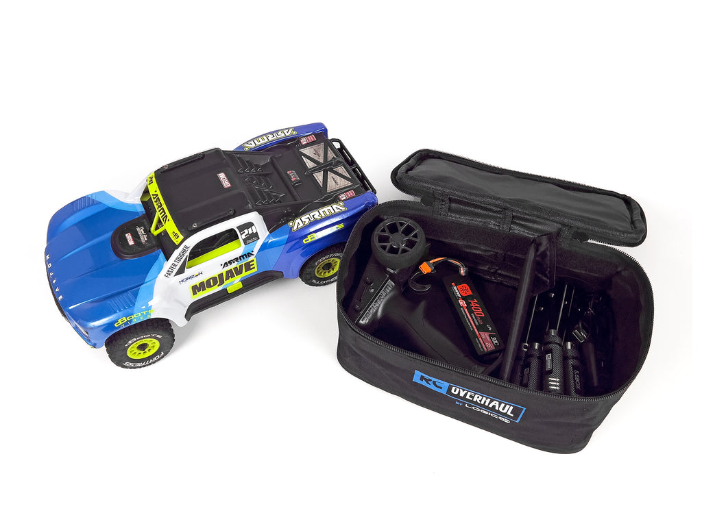 RC OVERHAUL -  CHARGER / TOOLS / RADIO CARRY BAG w/Compartments (25 x 15 x 10cm) (Fits into Hauler Bag- tools not included)