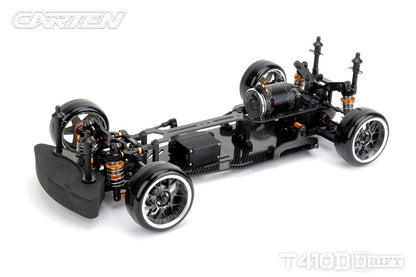 Carten - T410D Electric RC 1/10 DRIFT CAR RWD Competition Grade Kit Form - 200mm Wide / 254-258mm wheelbase (No electrics)