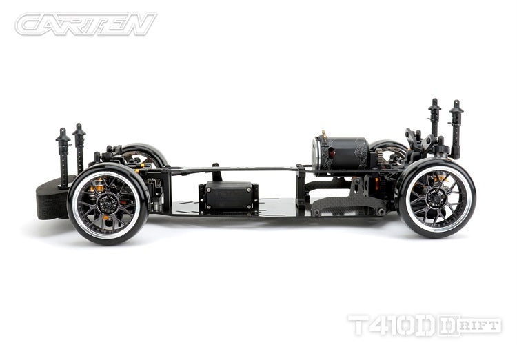 Carten - T410D Electric RC 1/10 DRIFT CAR RWD Competition Grade Kit Form - 200mm Wide / 254-258mm wheelbase (No electrics)