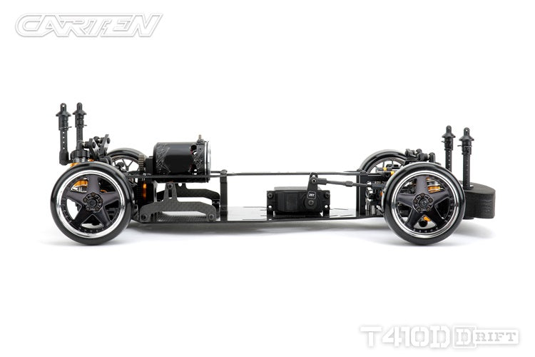 Carten - T410D Electric RC 1/10 DRIFT CAR RWD Competition Grade Kit Form - 200mm Wide / 254-258mm wheelbase (No electrics)