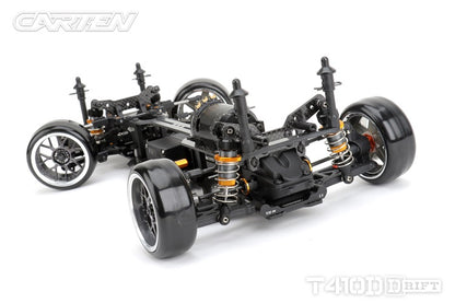 Carten - T410D Electric RC 1/10 DRIFT CAR RWD Competition Grade Kit Form - 200mm Wide / 254-258mm wheelbase (No electrics)