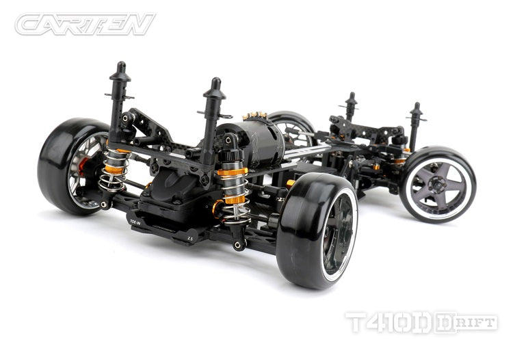 Carten - T410D Electric RC 1/10 DRIFT CAR RWD Competition Grade Kit Form - 200mm Wide / 254-258mm wheelbase (No electrics)
