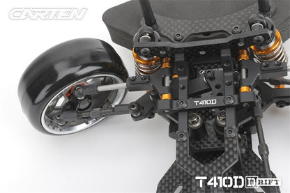 Carten - T410D Electric RC 1/10 DRIFT CAR RWD Competition Grade Kit Form - 200mm Wide / 254-258mm wheelbase (No electrics)