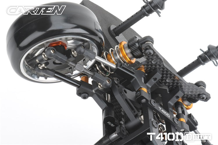 Carten - T410D Electric RC 1/10 DRIFT CAR RWD Competition Grade Kit Form - 200mm Wide / 254-258mm wheelbase (No electrics)