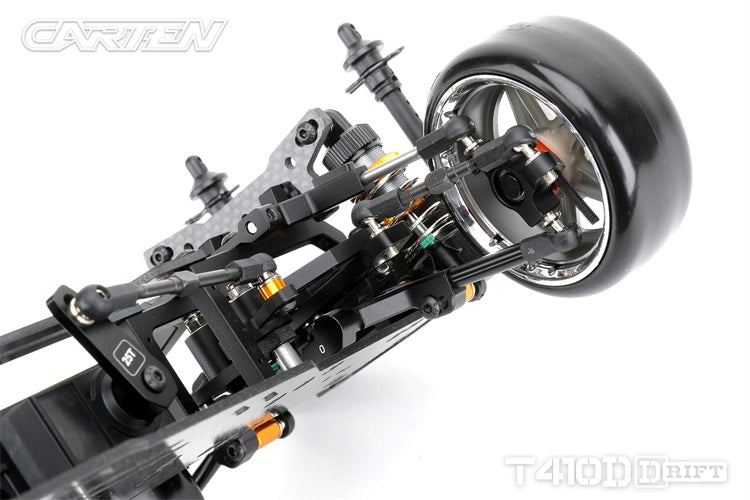 Carten - T410D Electric RC 1/10 DRIFT CAR RWD Competition Grade Kit Form - 200mm Wide / 254-258mm wheelbase (No electrics)