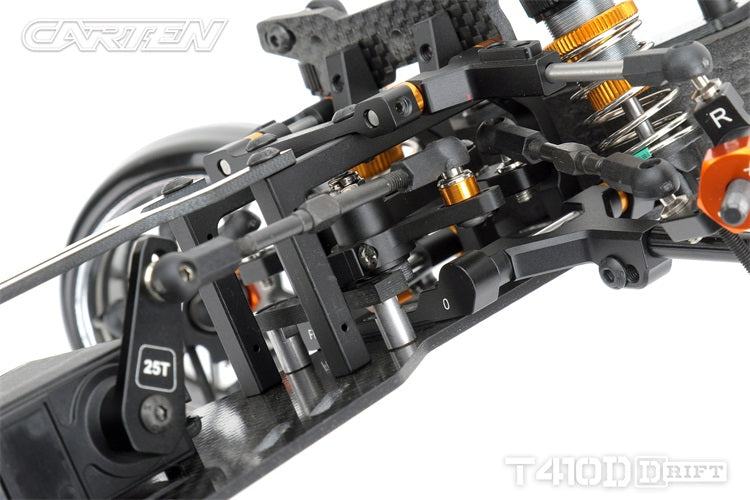 Carten - T410D Electric RC 1/10 DRIFT CAR RWD Competition Grade Kit Form - 200mm Wide / 254-258mm wheelbase (No electrics)