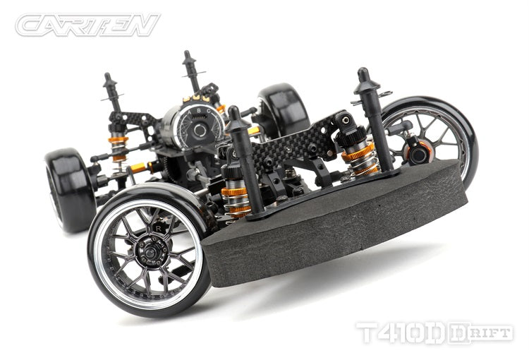 Carten - T410D Electric RC 1/10 DRIFT CAR RWD Competition Grade Kit Form - 200mm Wide / 254-258mm wheelbase (No electrics)