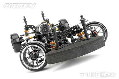 Carten - T410D Electric RC 1/10 DRIFT CAR RWD Competition Grade Kit Form - 200mm Wide / 254-258mm wheelbase (No electrics)