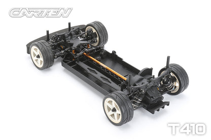 Carten - T410 Entry Level Racer 1/10 Electric RC TOURING CAR - Shaft Drive 4WD - Assembled - 190mm Wide by 258mm Wheelbase (No electrics or body)