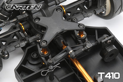 Carten - T410 Entry Level Racer 1/10 Electric RC TOURING CAR - Shaft Drive 4WD - Assembled - 190mm Wide by 258mm Wheelbase (No electrics or body)