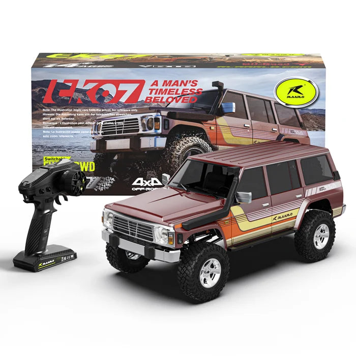 Rlaarlo - TK07 PRO Brushless 1/7 Scale RC Rock Crawler Truck - Red (2S-4S LiPo Version) - TK07-PRO