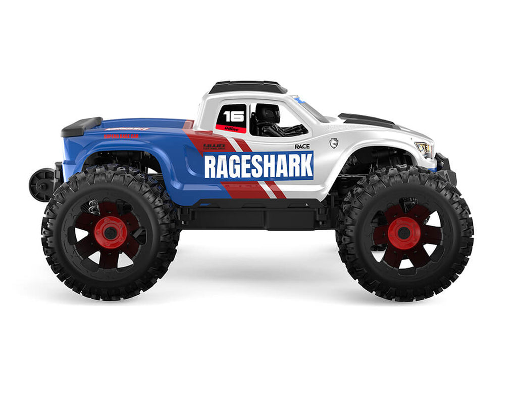UDI RC - RAGESHARK MONSTER TRUCK 1/16 BRUSHED RTR - Blue/White - UDI-UD1611B  (7.4V Li-ion 1200mAh & Charger Included)