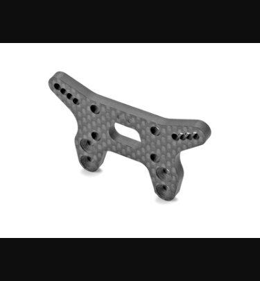 Xray - Xray Spare Parts XB2 CARBON SHOCK TOWER FOR BRIDGE UPPER DECK - 2 DOTS - FRONT - XR322091