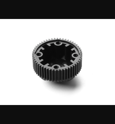 Xray - Xray Spare Parts COMPOSITE GEAR DIFFERENTIAL CASE WITH PULLEY 53T - LCG - NARROW - GRAPHITE - XR324955-G